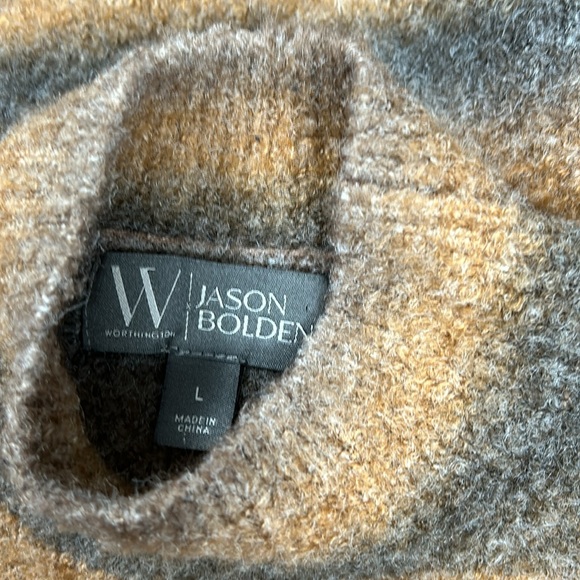 Worthington X Jason Bolden Womens Multi Ombre Striped Sleeveless Dress Size L - Picture 13 of 15